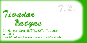 tivadar matyas business card